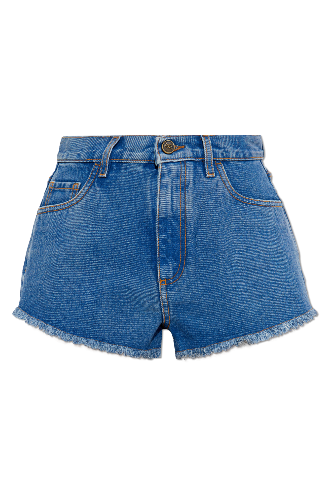 Blue Denim shorts with vintage effect Etro - Vitkac Italy